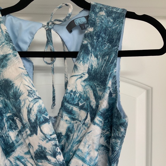 Anthropologie Eva Franco landscape Linen jumpsuit - Picture 8 of 9